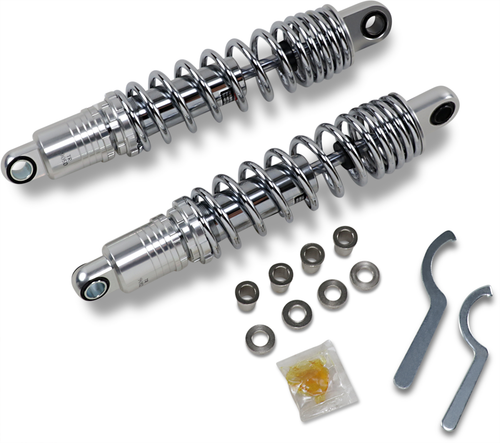 Drag Specialties Shocks Premium Ride-Height Adjustable Shocks - 13.5" - Heavy Duty - Chrome 1310-1841