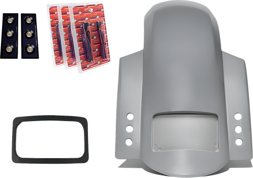 Paul Yaffe Bagger Nation Short Rear Fender - Sport - With Black Plate Frame - Thunder-Pod Taillight RF-SSTH P-R-B