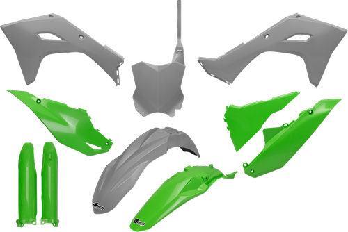 Ufo Body Kit - '89/'90/'92 Oem Green/White - Kawasaki - Kx '89-'92 KAKIT189F@999