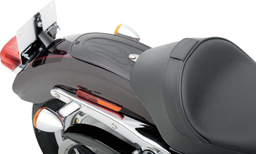 Drag Specialties Seats Fender Skin - Flame Stitched Automotive-Grade Vinyl Center 1405-0143