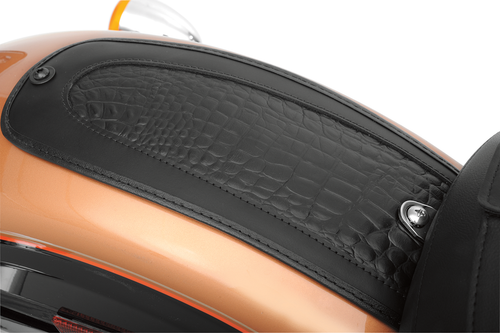 Drag Specialties Seats Fender Skin - Embossed Faux Gator Leather Center 1405-0154