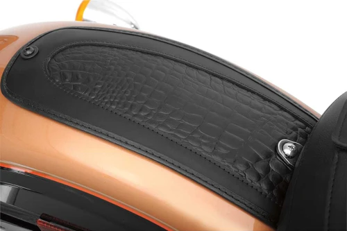 Drag Specialties Seats Fender Skin - Embossed Faux Gator Leather Center 1405-0154
