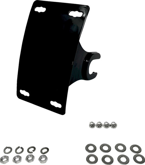 Dk Custom Products License Plate Bracket - Axle-Mount - Black DK-M8LP-AX-CRV