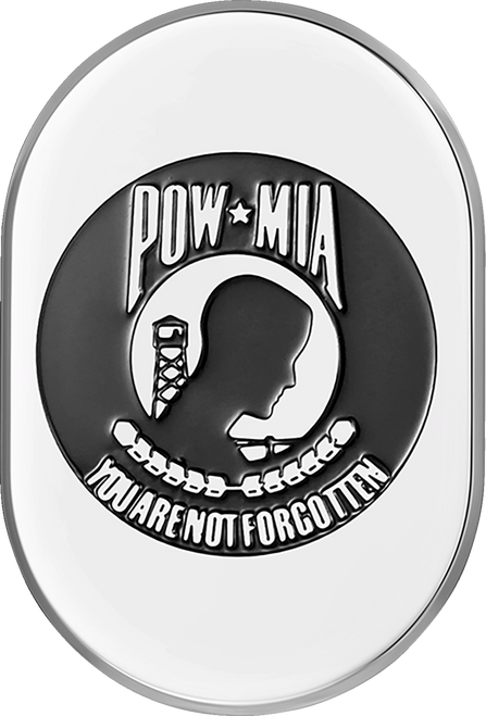 Figurati Designs Antenna Cover - Right Rear Fender - Pow-Mia -Chrome FD50-AC-SS-RT