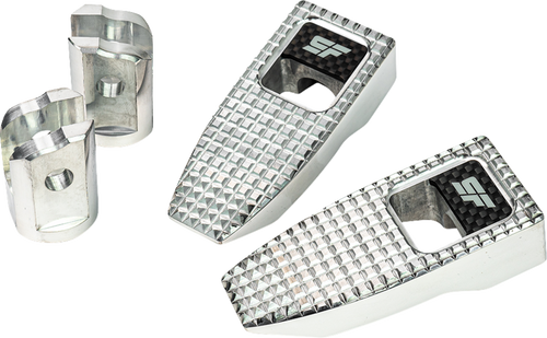 Slyfox Speed Pegs - Silver Polished - Front SF-903-01-2