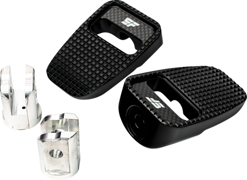 Slyfox Foot Pegs - Black Anodized - Front SF-904-01-1