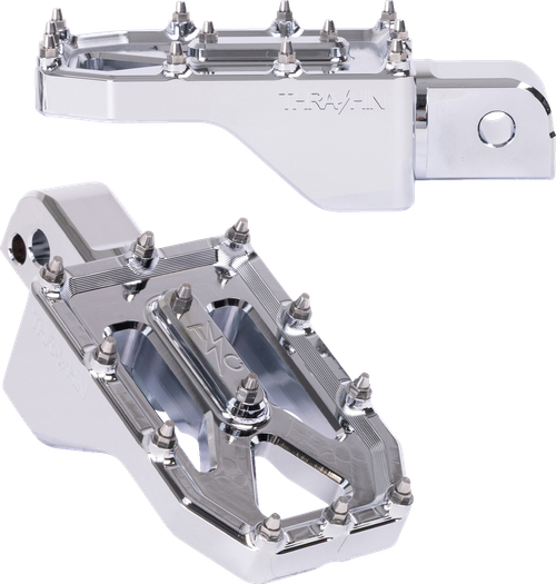 Thrashin Supply Co. Aggressor Foot Pegs - Rear - Chrome - Fl/Fx '18-'25 TSC-2022-3-SR