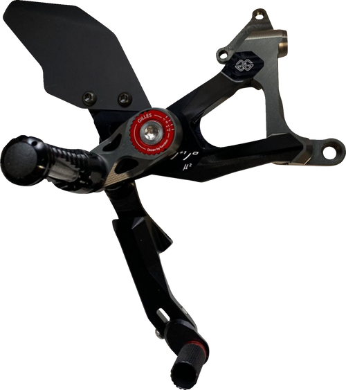 Gilles Tooling Mue2 Rearset - Black - Ducati MUE2-D02-B