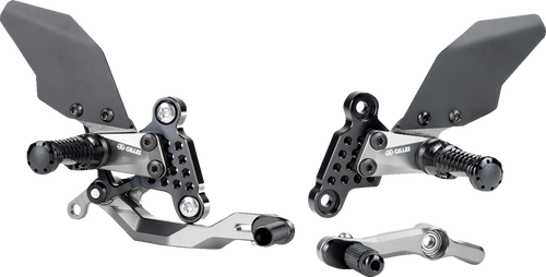 Gilles Tooling Adjustable Rearset - Black/Chrome AS31GT3-Y15-B