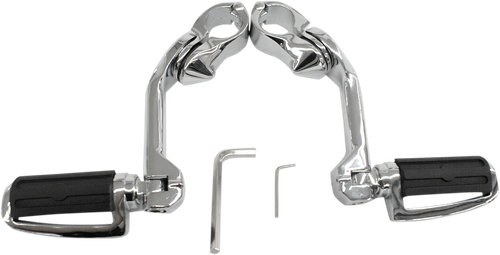Rivco Products Highway Pegs With Mount - Chrome MV125