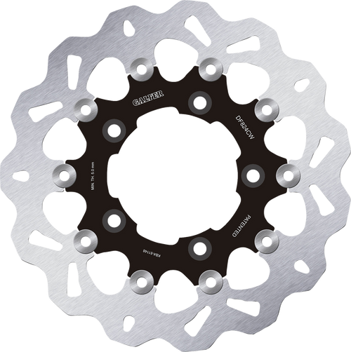 Galfer Brake Rotor - Rear - Black Carrier DF824FLW