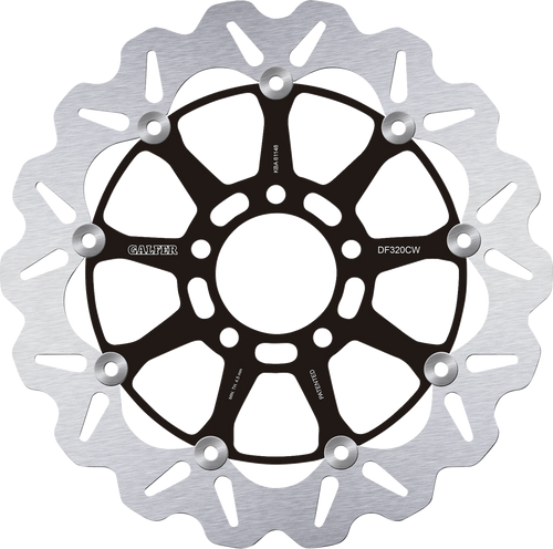 Galfer Brake Rotor - Front - Black Carrier DF320CW