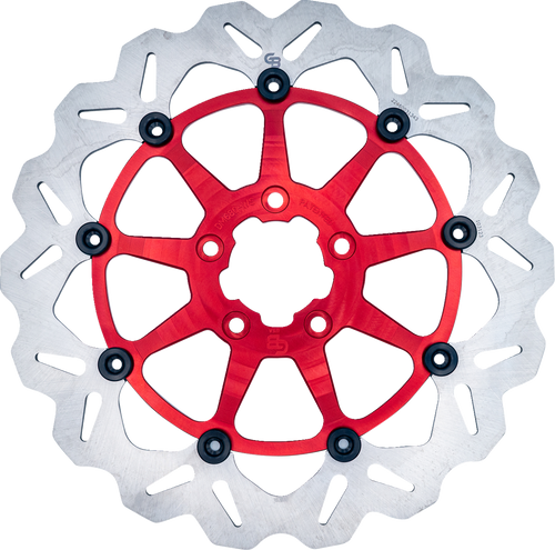 Gbrakes Brake Rotor - Front - Red DF680CWS-R