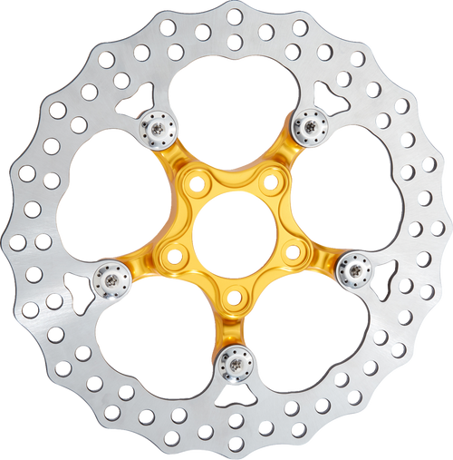 Arlen Ness Spider Rotor - 11.8" - Gold - Rear 300-067
