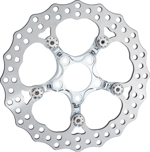 Arlen Ness Spider Rotor - 12-19/32" - Chrome - Front 300-112