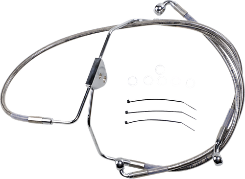 Drag Specialties Brake Line - Front - +2" - Touring - Stainless Steel 1741-2624