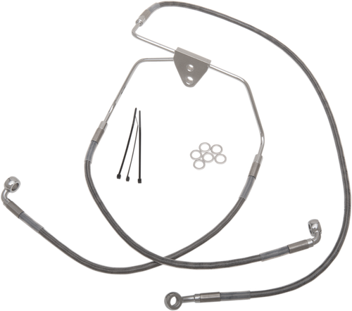 Drag Specialties Brake Line - Front - +6" - Touring - Stainless Steel 1741-2626