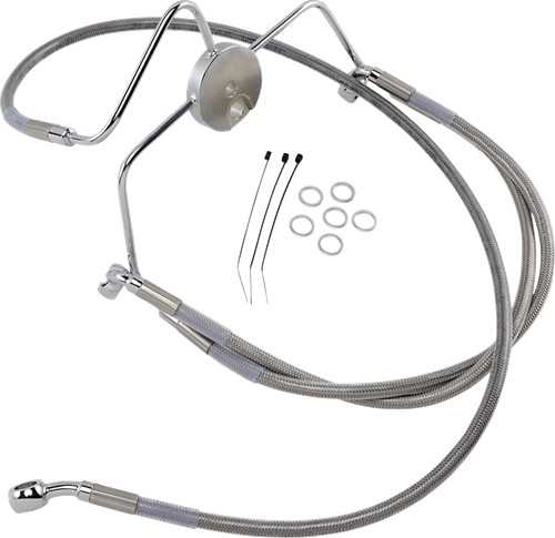 Drag Specialties Brake Line - Front - +6" - Stainless Steel 1741-2636