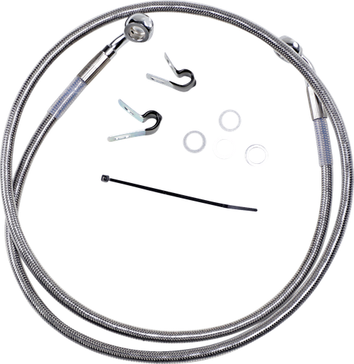 Drag Specialties Brake Line - Front - +4" - Stainless Steel - Xl 1741-2645
