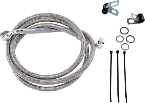 Drag Specialties Brake Line - Front - +4" - Stainless Steel 1741-2655