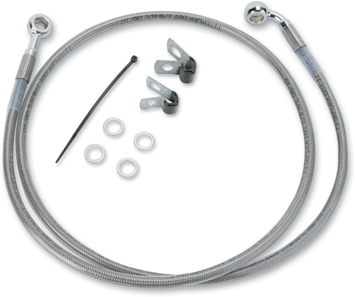 Drag Specialties Brake Line - Front - +6" - Stainless Steel 1741-2656