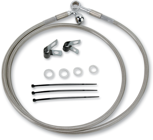 Drag Specialties Brake Line - Front - +2" - Stainless Steel 1741-2657