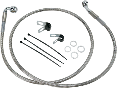 Drag Specialties Brake Line - Front - +6" - Stainless Steel 1741-2682