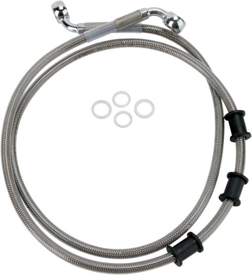 Drag Specialties Brake Line - Front - +8" - Stainless Steel 1741-2844