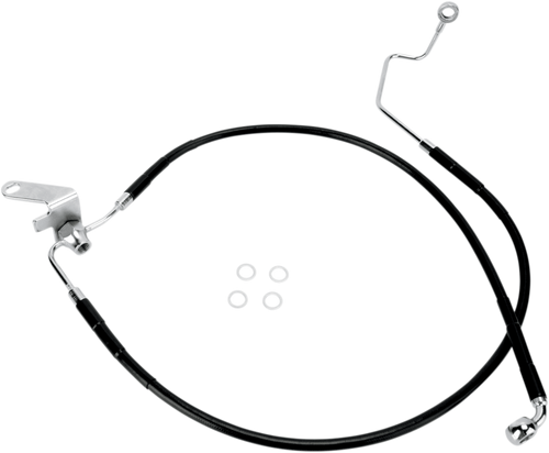 Drag Specialties Brake Line - Rear - Black 1741-2954