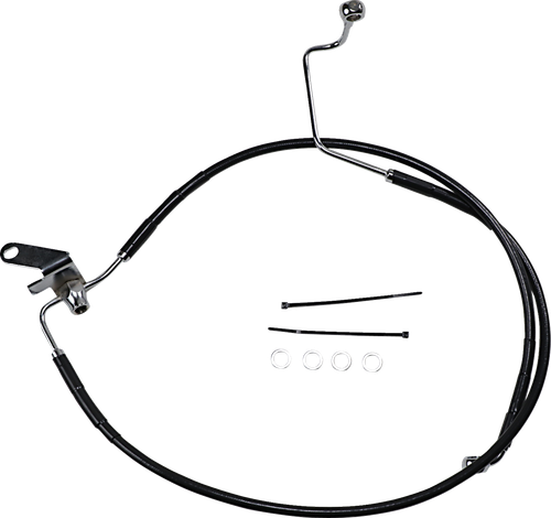 Drag Specialties Brake Line - Rear - Black - +3" - Softail '04-'06 1741-2956
