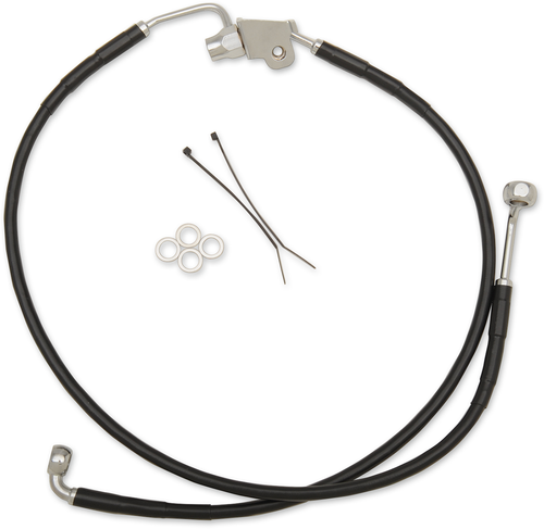 Drag Specialties Brake Line - Rear - Black 1741-3850