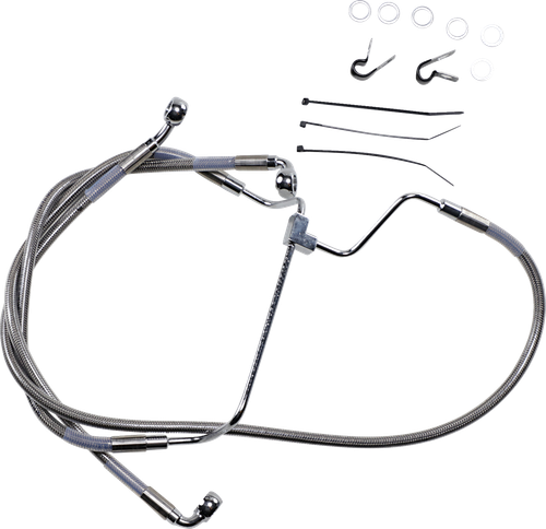 Drag Specialties Brake Line - +2" - Stainless Steel 1741-3975