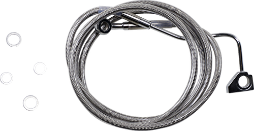 Drag Specialties Brake Line - +10" - Stainless Steel - Abs 1741-3993