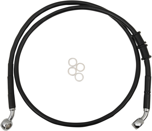 Drag Specialties Brake Line - Front (Upper) - Black 1741-5399