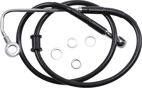 Drag Specialties Brake Line - Front (Upper) - Black 1741-5759