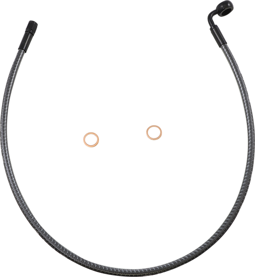 Magnum Shielding Brake Line - Front - 12 Mm - 90° - 28" - Karbonfibr AS778028