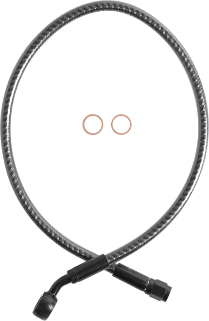 Magnum Shielding Brake Line - Front - 12 Mm - 35 Degrees - 32" - Karbonfibr AS778132