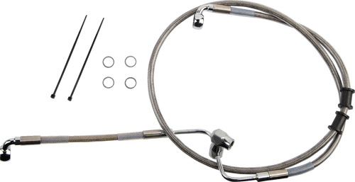 Drag Specialties Brake Line - Rear - Non-Abs - Stainless Steel 1741-6350
