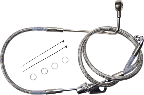 Drag Specialties Brake Line - Rear - Non-Abs - Stainless Steel 1741-6352
