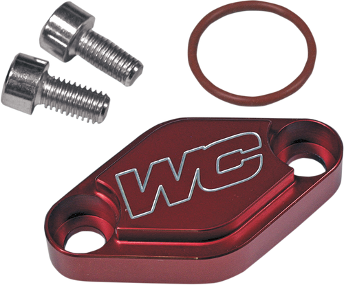 Works Connection Block Off Plate - Red 31-355
