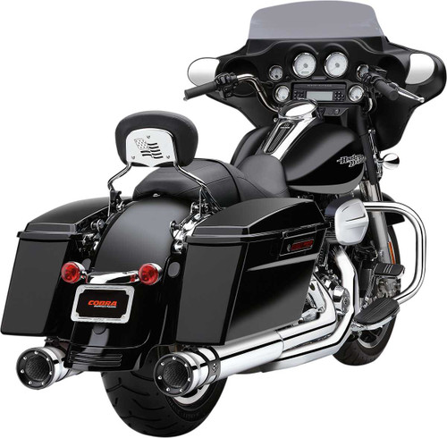Cobra Race Pro Mufflers For '95-'16 Bagger - Chrome 6218