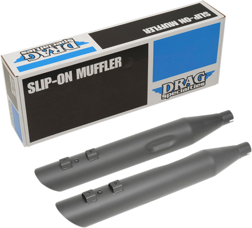 Drag Specialties 3-1/2" Slashdown Slip-On Mufflers - Black 1801-1184