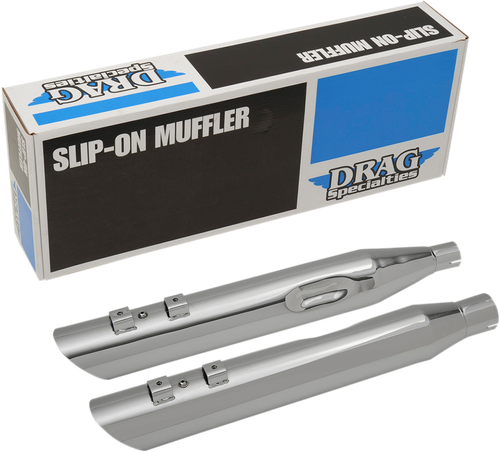 Drag Specialties 3-1/2" Slashdown Slip-On Mufflers - Chrome 1801-1185