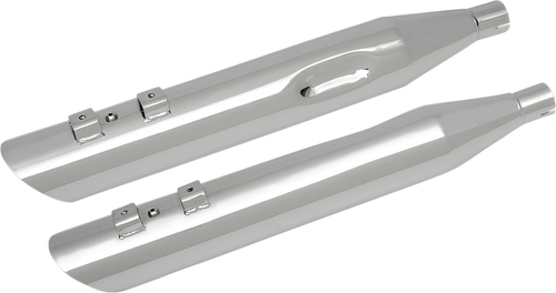 Drag Specialties 4" Slashdown Slip-On Mufflers - Chrome 1801-1187