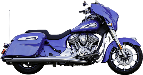 S&S Cycle 4" Broadhead Slip-On Mufflers - Slash Cut - Chrome 550-1076