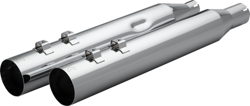 Khrome Werks Hp-Plus Slip-On Mufflers - Straight Cut - 4" - M8 - Chrome 40FST-1011-CHR