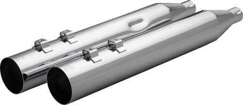 Khrome Werks Hp-Plus Slip-On Mufflers - Straight Cut - 4" - Trike/Twin Cam - Chrome 40FST-1021-CHR
