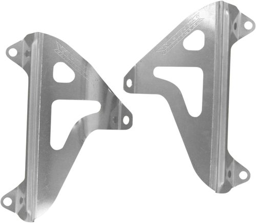 Works Connection Radiator Brace Set - Silver - Yamaha 18-074