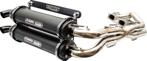 Trinity Racing Stage 5 Dual Exhaust - Cerakote Black TR-4119D-C2