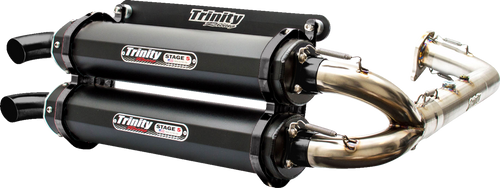 Trinity Racing Stage 5 Dual Exhaust - Cerakote Black TR-4153D-C2